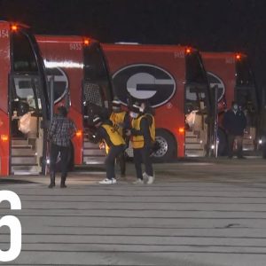 Georgia, Alabama touch down in Indianapolis with national title game set for Monday