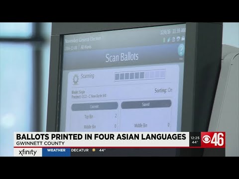 Ballots in Gwinnett County offered in 4 Asian languages