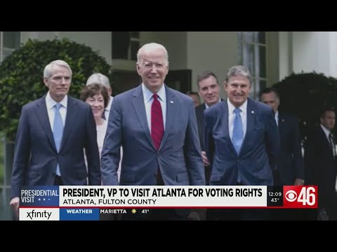 Biden arrives in Atlanta to talk voting rights