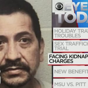 EYE ON TODAY: Kidnapping, sex trafficking, holiday travel troubles