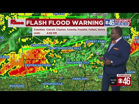 Flash flood warnings for metro Atlanta