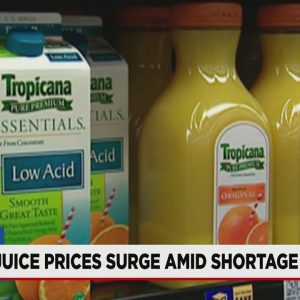Orange juice prices to increase amid harvest shortage