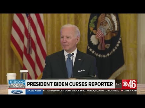 President Joe Biden curses reporter after question about inflation