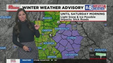 Winter Weather Advisory Expanded to include eastern portions of Metro Atlanta