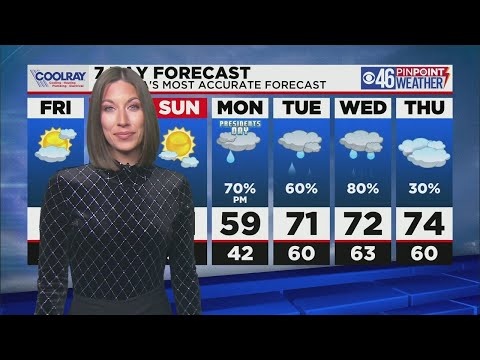 Rain moving out, sunny cool weekend ahead