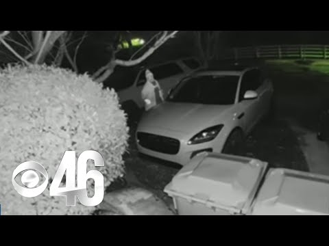 Video shows man pour paint thiner on cars